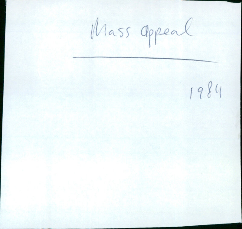 Mass Appeal - Vintage Photograph