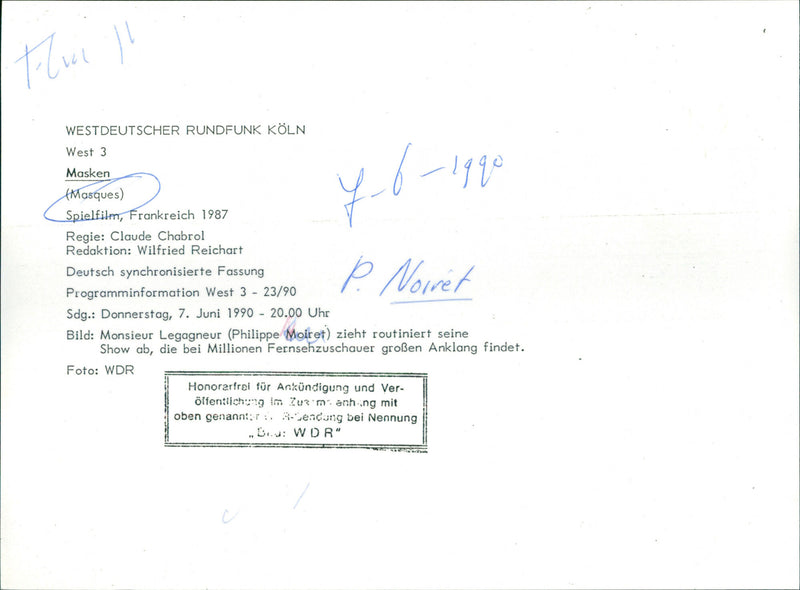 Masks  (Masques 1987) - Vintage Photograph