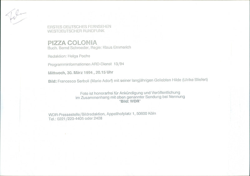 Pizza Colonia - Vintage Photograph