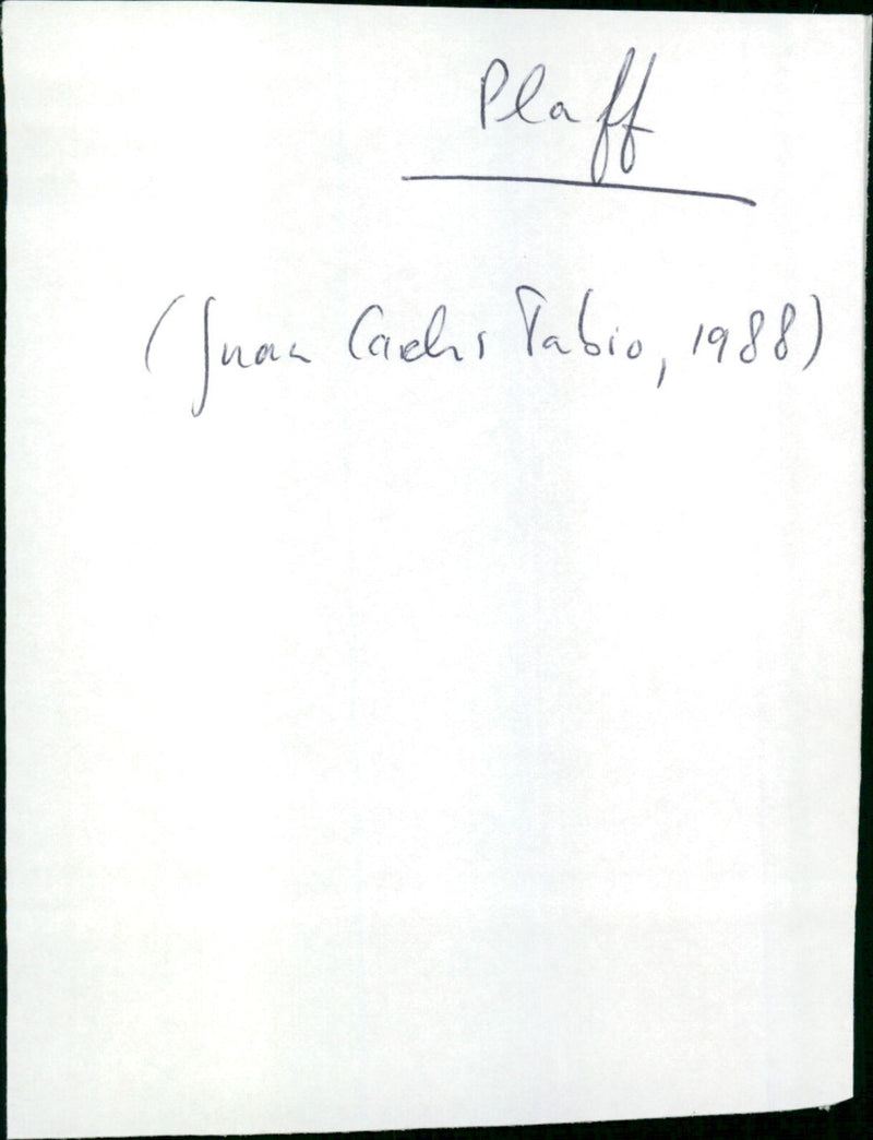 Plaff - Vintage Photograph