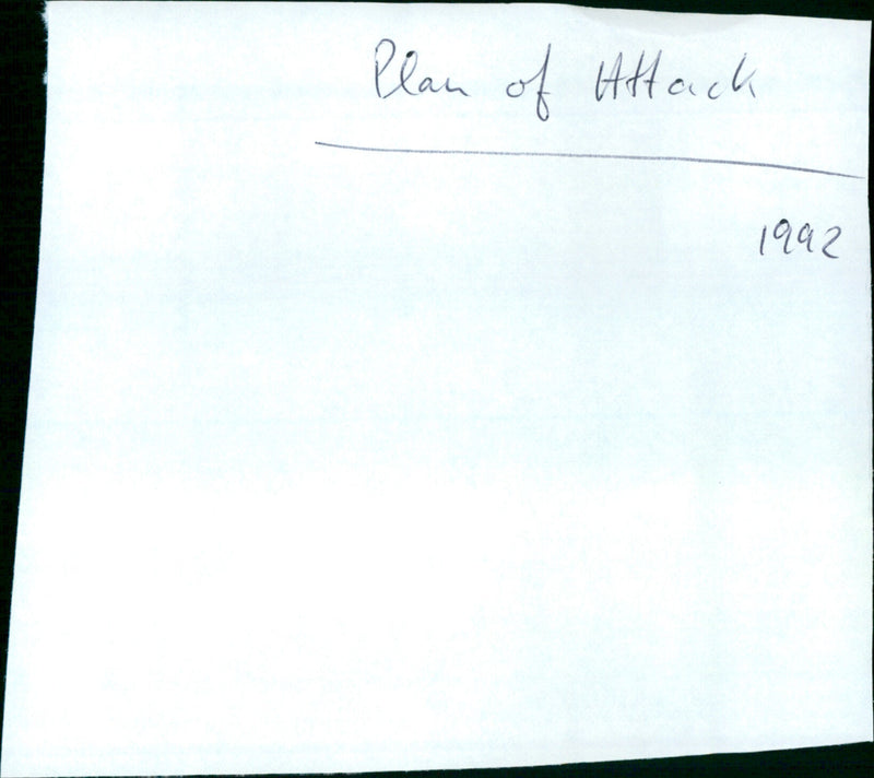 Plan of Attack - Vintage Photograph