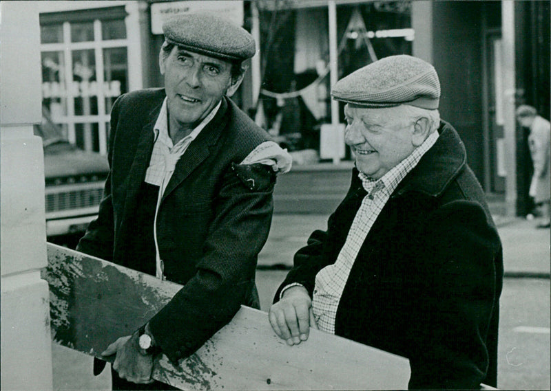 Arthur Lowe and Eric Sykes - The Plank - Vintage Photograph