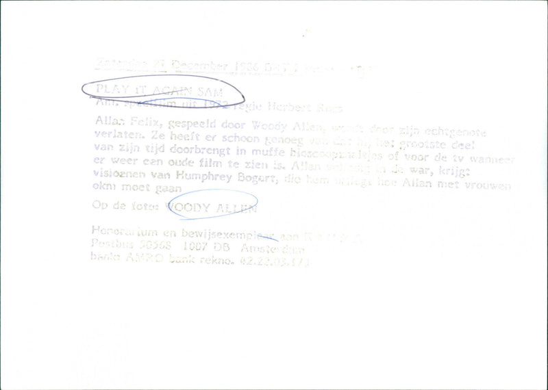 Woody Allen - Play It Again, Sam - Vintage Photograph