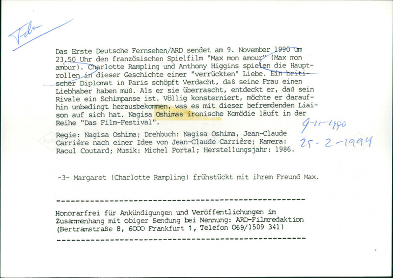 Max Mon Amour - Vintage Photograph