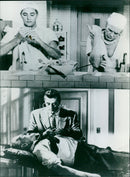 Robert Mitchum and Charles Brickfrod - Not as a Stranger - Vintage Photograph