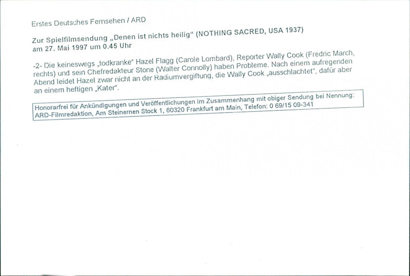 Carole Lombard, Walter Connolly and Fredric March - Nothing Sacred - Vintage Photograph