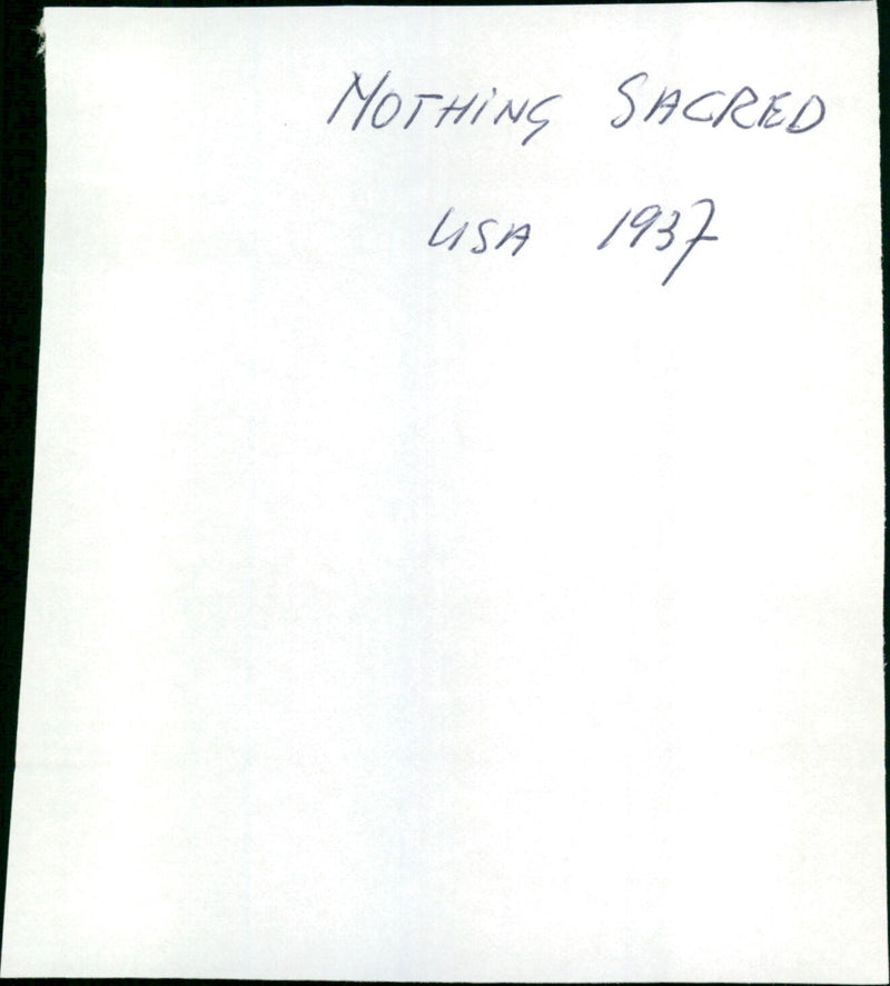 Nothing Sacred - Vintage Photograph