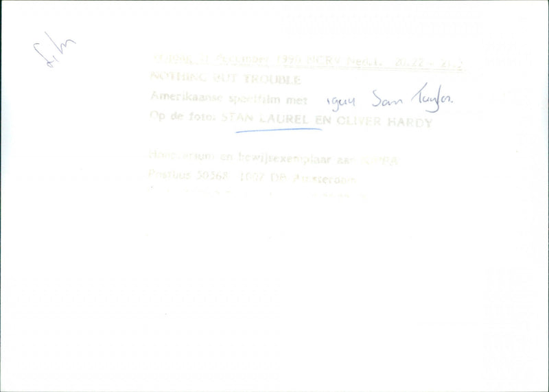 Stan Laurel and Oliver Hardy - Nothing But Trouble - Vintage Photograph