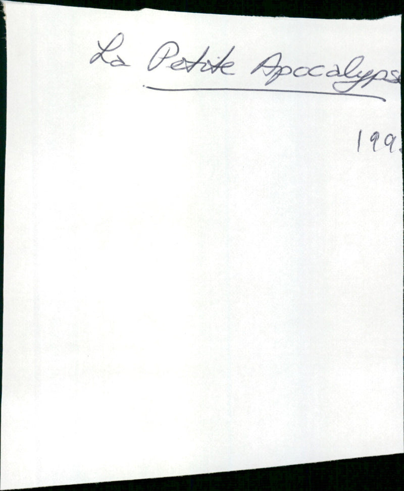 La petite apocalypse - Vintage Photograph