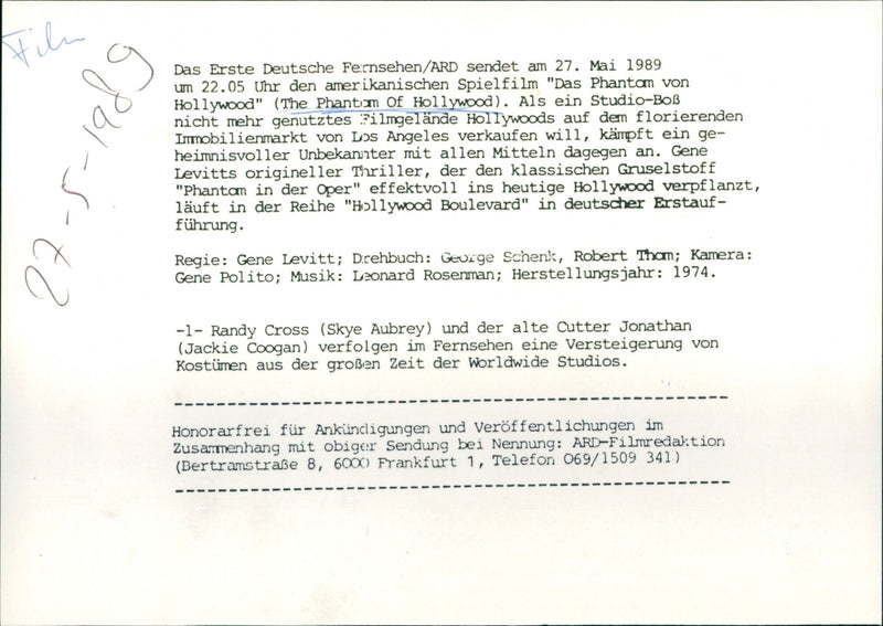 Skye Aubrey and Jackie Coogan - The Phantom of Hollywood - Vintage Photograph