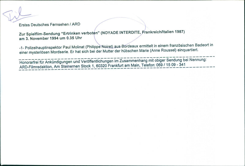 Anne Roussel and Philippe Noiret - Noyade interdite - Vintage Photograph