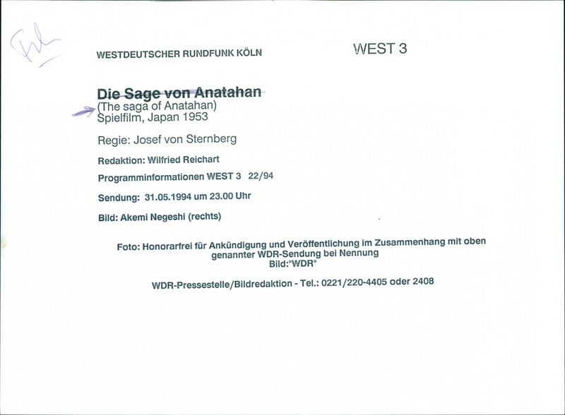 Akemi Negeshi - The Saga of Anatahan - Vintage Photograph