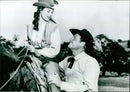 Barbara Hale and Joe McCrea - The Oklahoman - Vintage Photograph