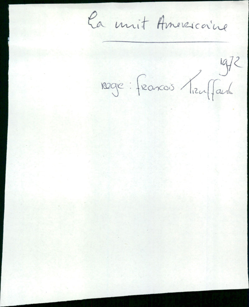 La Nuit américaine - Vintage Photograph