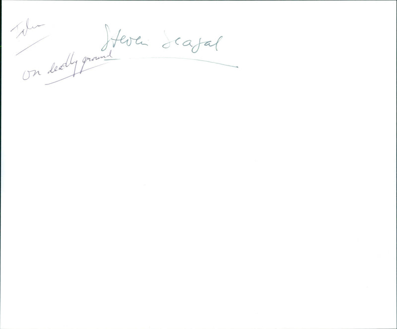 Steven Seagal - Vintage Photograph