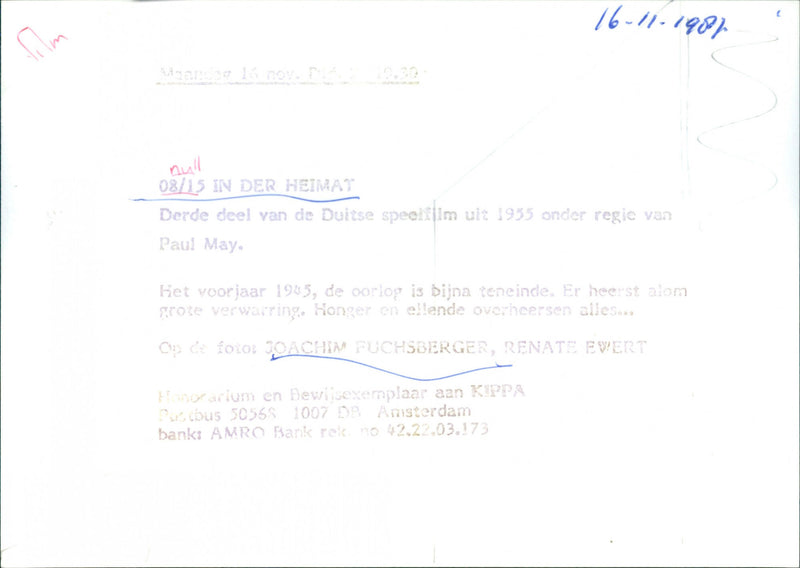 Joachim Fuchsberger and Renate Ewert - In der Heimat - Vintage Photograph