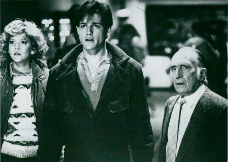 Nancy Allen, Michael Paré and Eric Christmas - The Philadelphia Experiment - Vintage Photograph