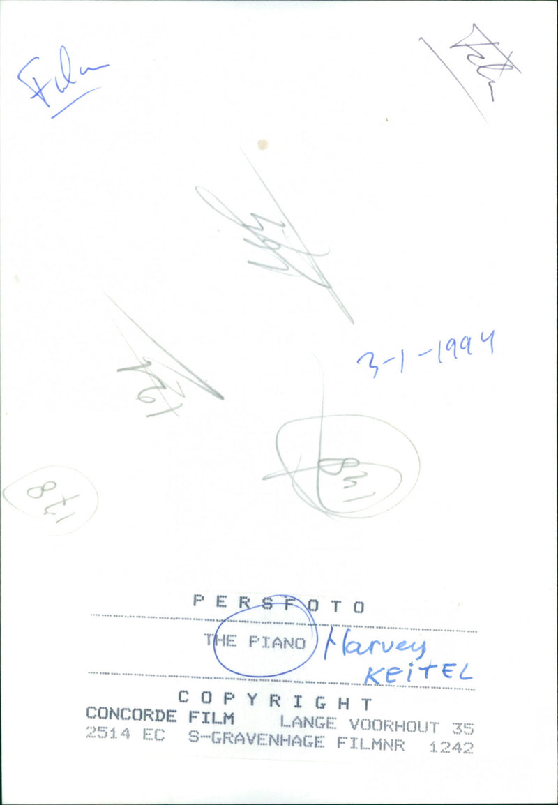 Harvey Keitel - The Piano - Vintage Photograph