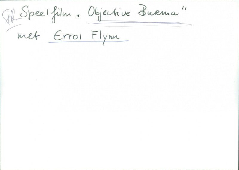 Errol Flynn - Objective, Burma! - Vintage Photograph