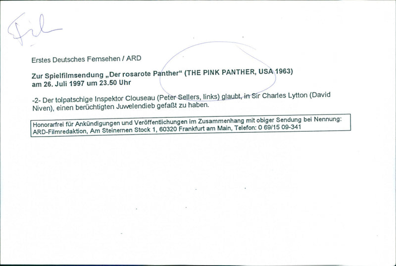 Peter Sellers and David Niven - The Pink Panther - Vintage Photograph