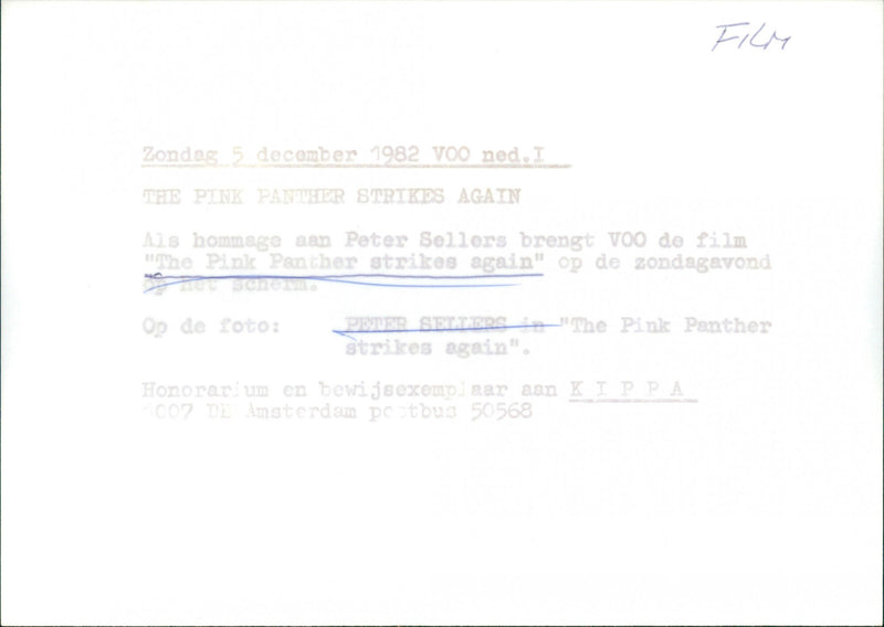 Peter Sellers - The Pink Panther Strikes Again - Vintage Photograph