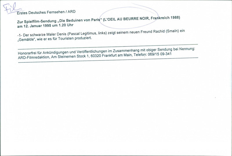 Pascal Legitimus and Smaïn - L'oeil au beurre noir - Vintage Photograph