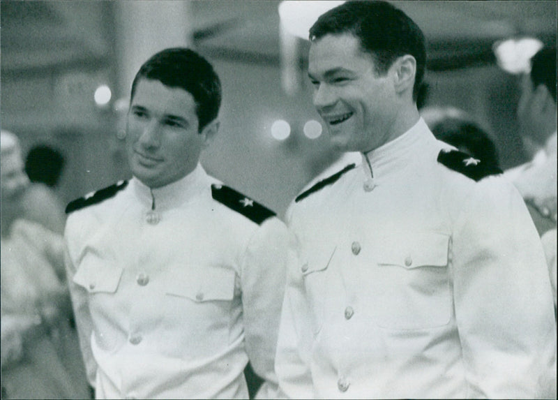 Richard Gere and David Keith - An Officer And A Gentleman - Vintage Photograph