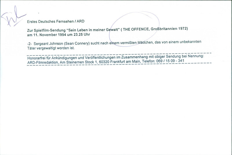 Sean Connery - The Offence - Vintage Photograph