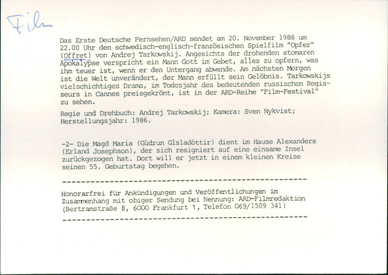 Offret - Vintage Photograph