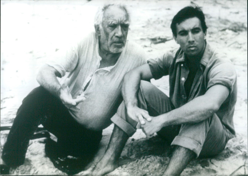 Anthony and Francesco Quinn - The Old Man and the Sea - Vintage Photograph