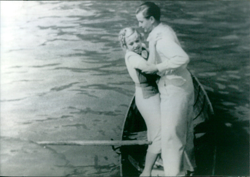 Grethe Weiser appears as Barbara Werner in the German film "My Friend Barbara" from 1937. - Vintage Photograph