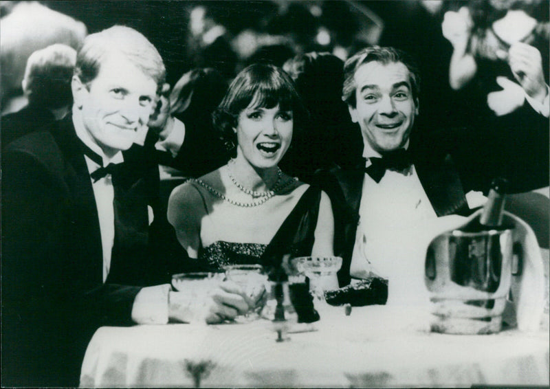 Pierre Arditi, Sabine Azéma, and André Dussollier star in Alain Resnais' 1986 film "Melo" which aired on July 24th, 1989 on German television. - Vintage Photograph