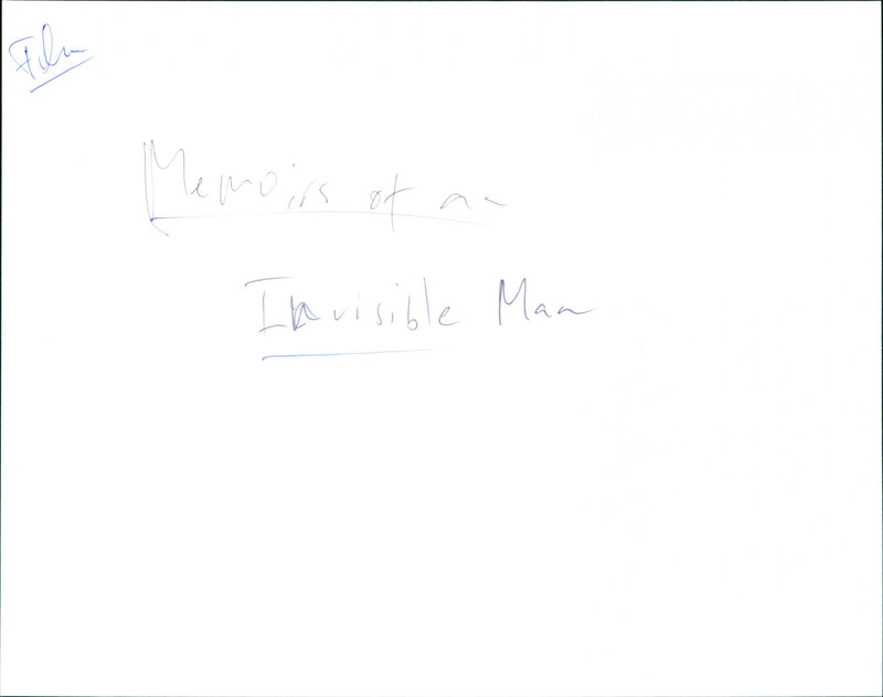 1992 MOVIE: Memoirs of an Invisible Man - Vintage Photograph