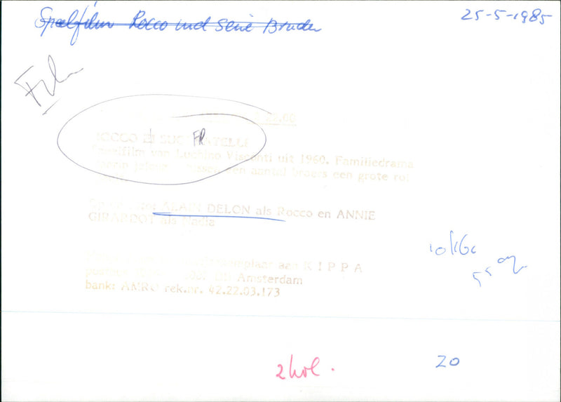 Rocco and His Brothers (Rocco e i suoi fratelli 1960) - Vintage Photograph