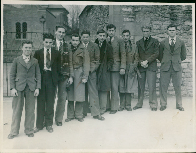 Schoolboys' boxing championships. - Vintage Photograph