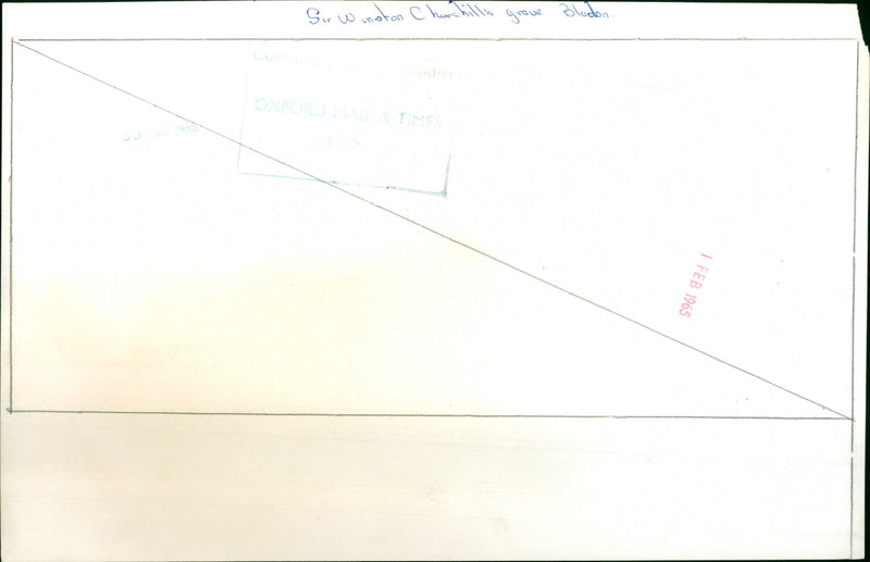 Sir Winston Churchill's grave - Vintage Photograph