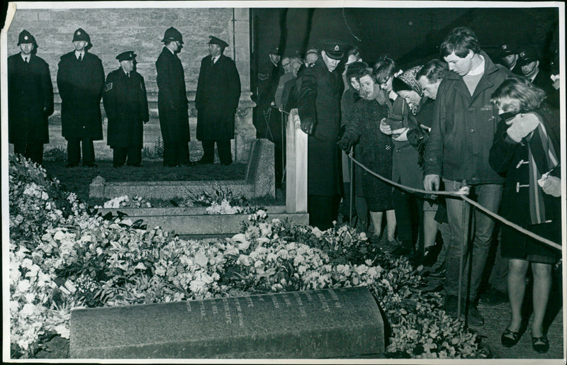 Sir Winston Churchill's grave - Vintage Photograph