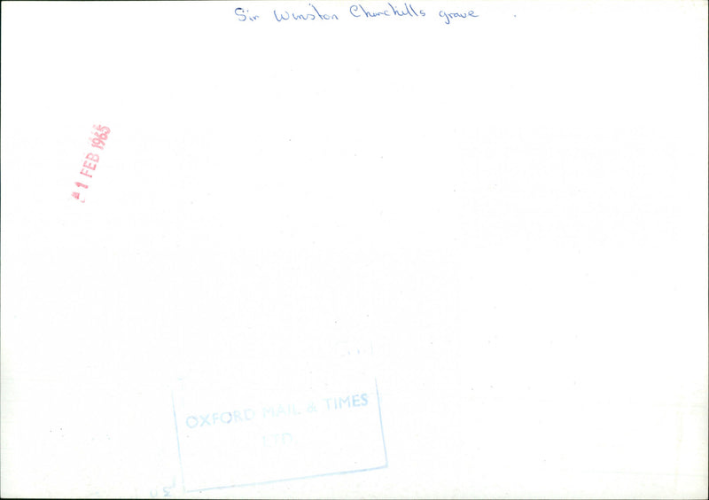 Sir Winston Churchill's grave - Vintage Photograph