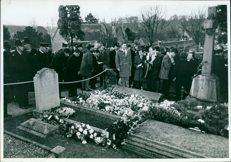 Sir Winston Churchill's grave - Vintage Photograph