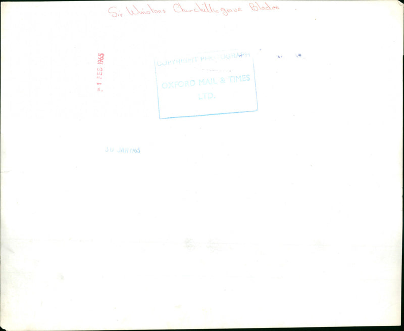 Winston Churchill's grave - Vintage Photograph