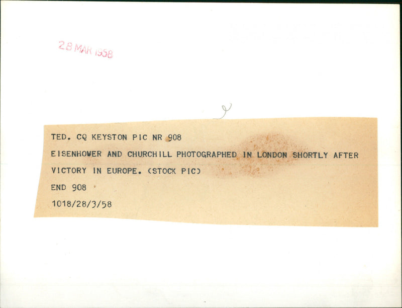 Winston Churchill & Dwight D. Eisenhower - Vintage Photograph