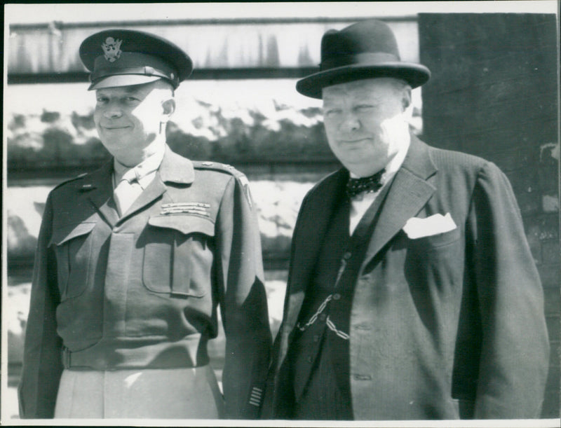 Winston Churchill & Dwight D. Eisenhower - Vintage Photograph