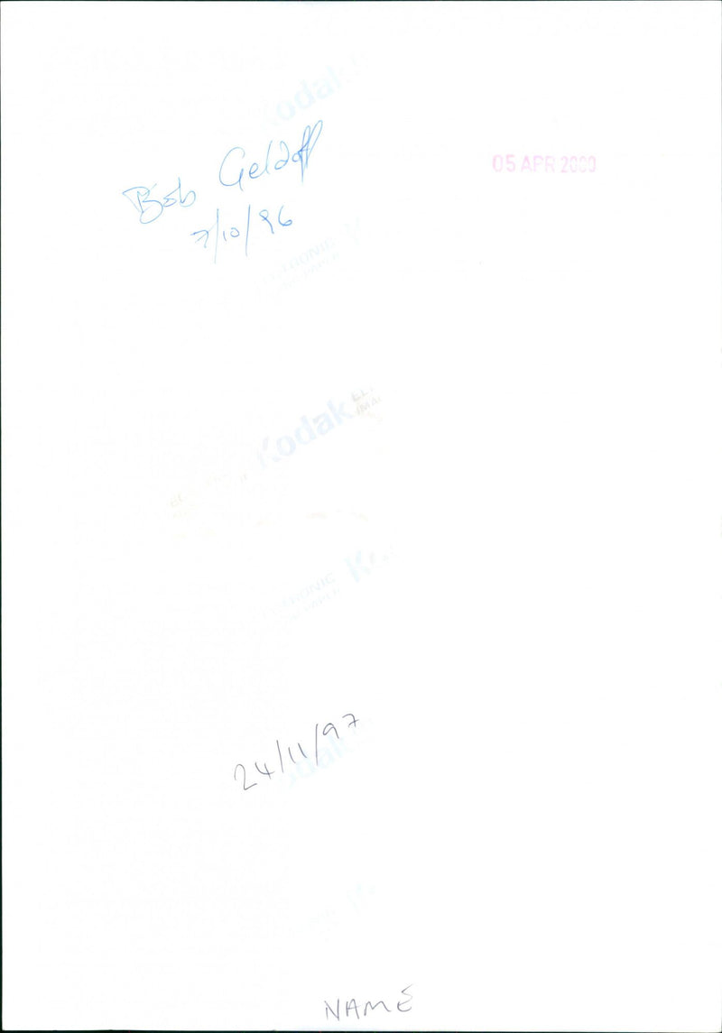 Bob Geldof - Vintage Photograph