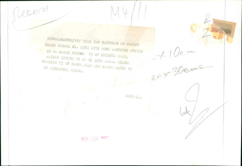 Ian Blunsdon - Vintage Photograph