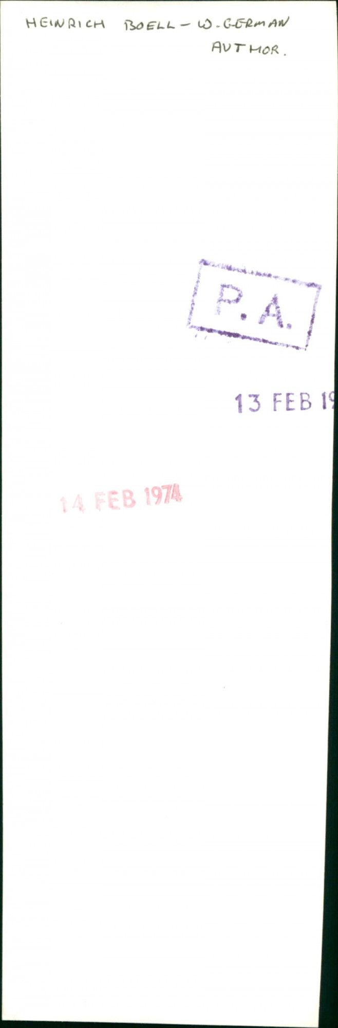 Heindrich Boell - Vintage Photograph