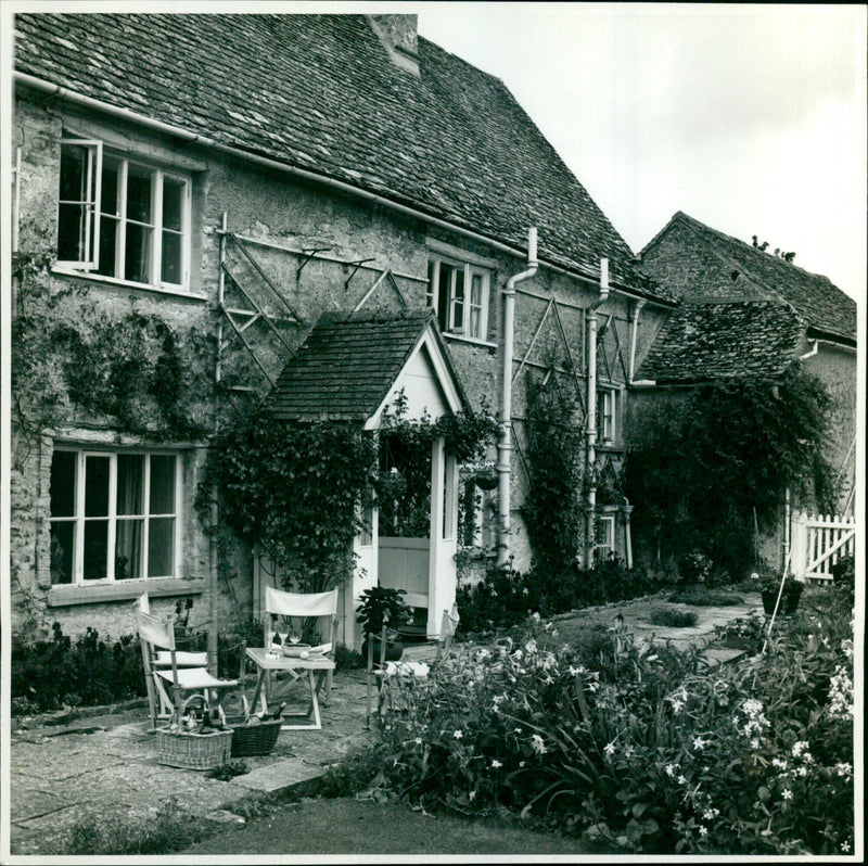 House with garden - Vintage Photograph