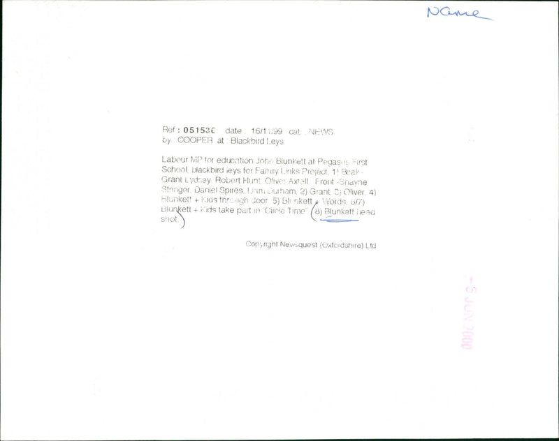 David Blunkett MP - Vintage Photograph