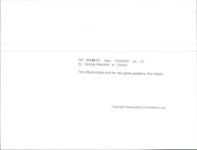 Tess Blenkinsops - Vintage Photograph