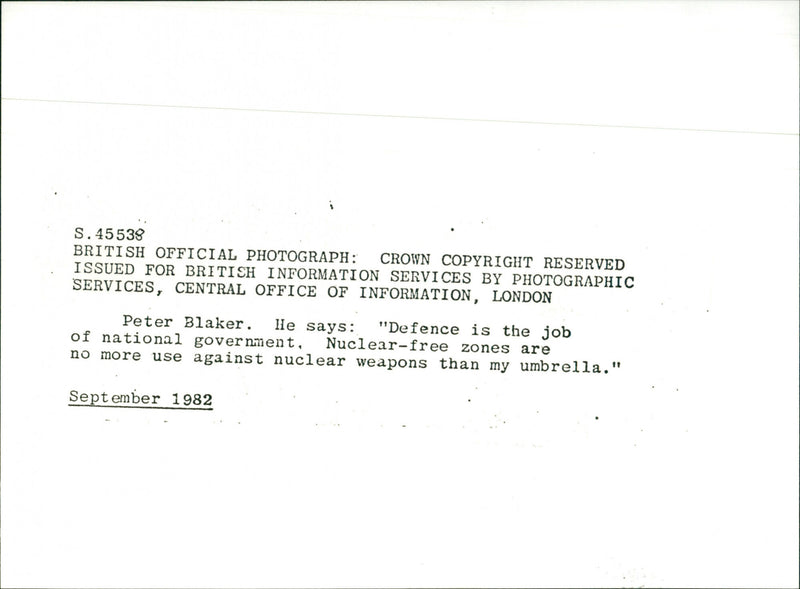 Peter Blaker - Vintage Photograph