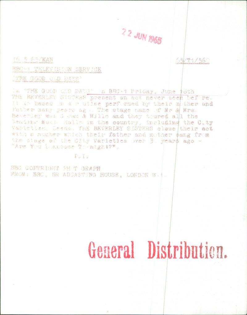 The Beverley Sisters - Vintage Photograph